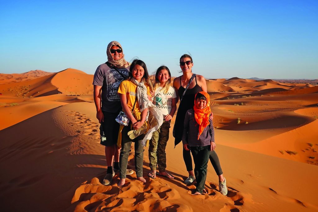 Family portrait in the Sahara Desert