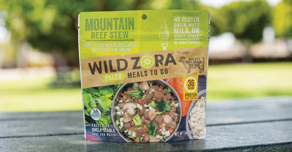 Wild Zora Mountain Beef Stew packaged camp food