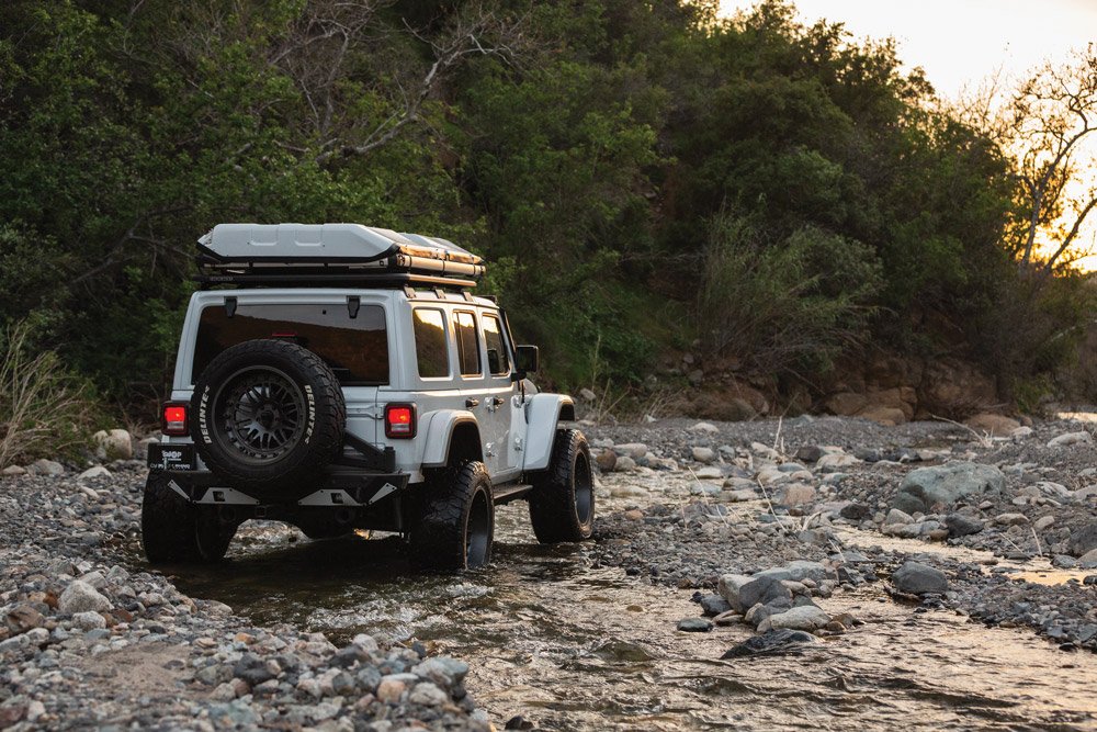 Rearview of the 2018 Jeep Wrangler JLU