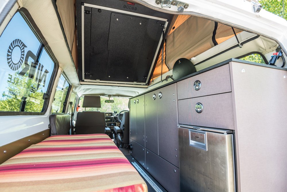 The compact camper system offers all the comforts of home