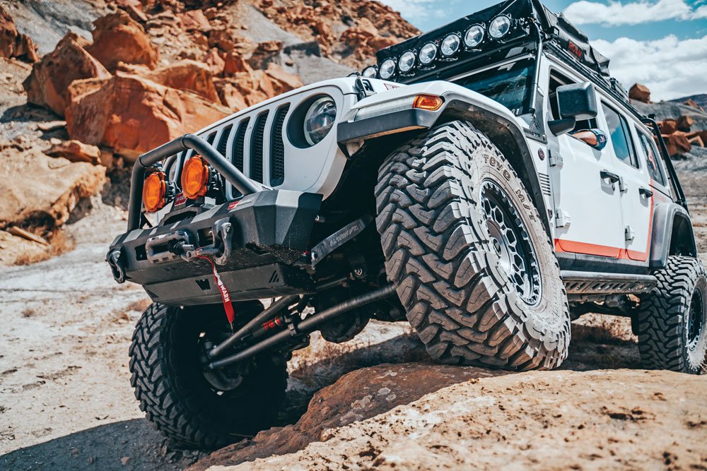 The suspension system has anti-rock sway bars adding extra stability