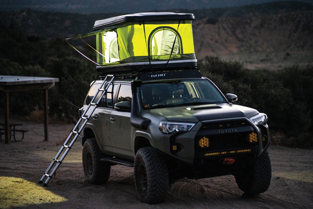 4Runner with Outer Tents Osprey hardshell tent