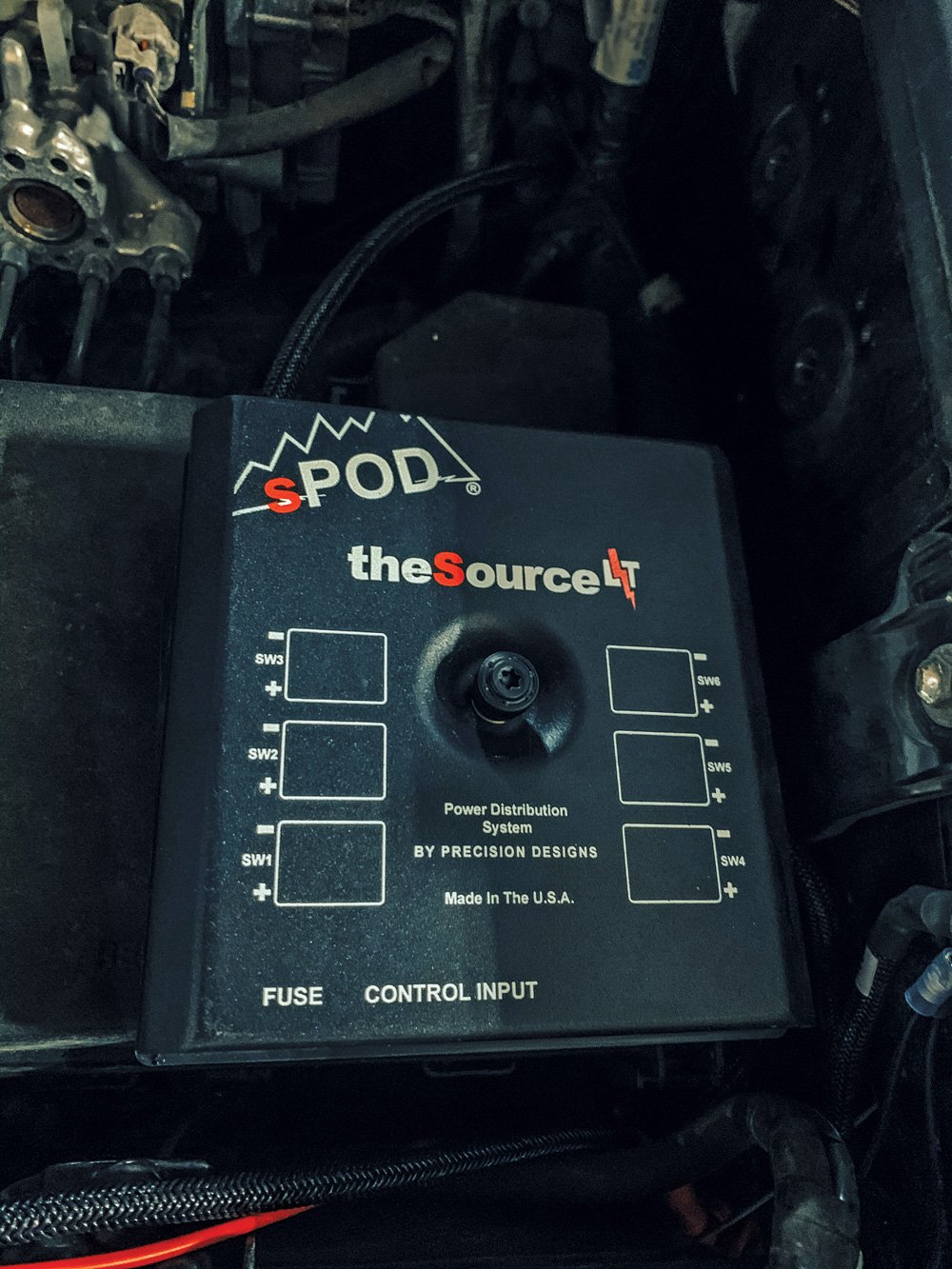 An sPod Bantam controls all the electronics in the Tacoma.