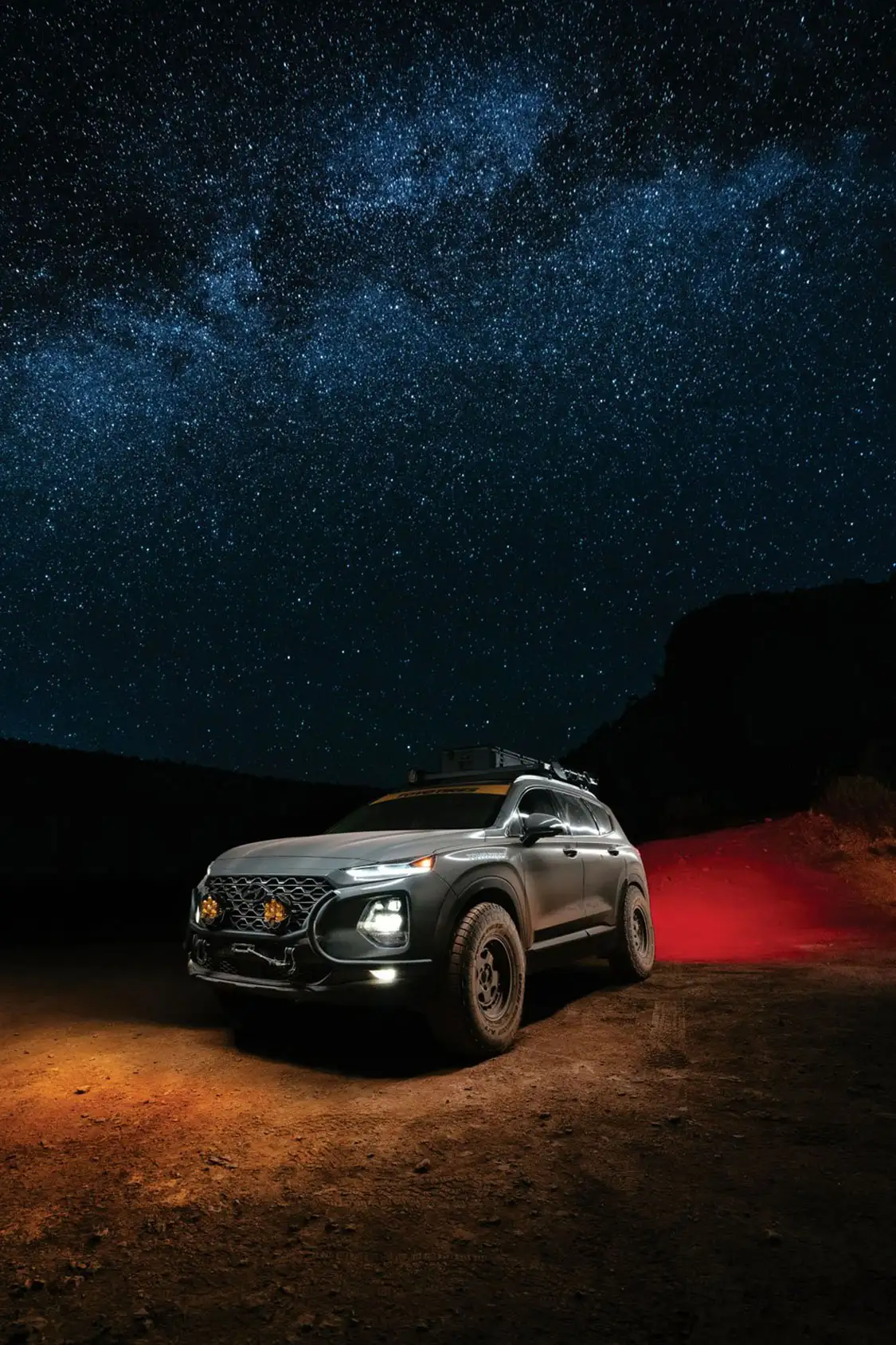 2020 Hyundai Santa Fe under the stars