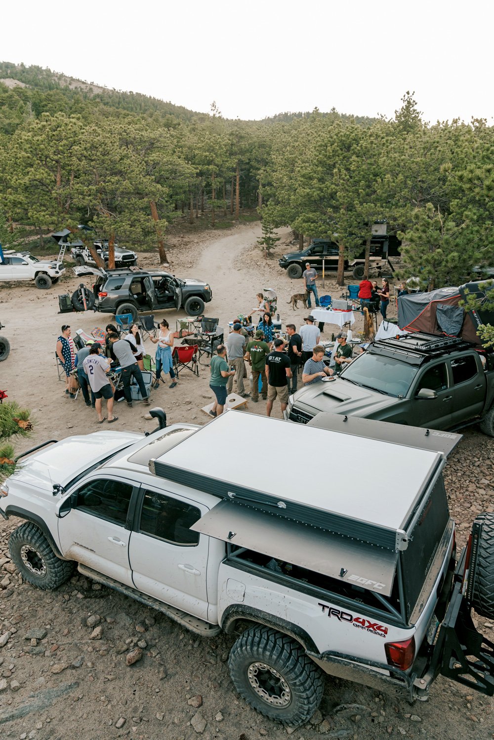 Campers gather to enjoy a delicious meal and make new friends