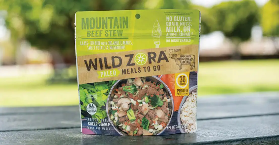 Wild Zora Mountain Beef Stew packaged camp food