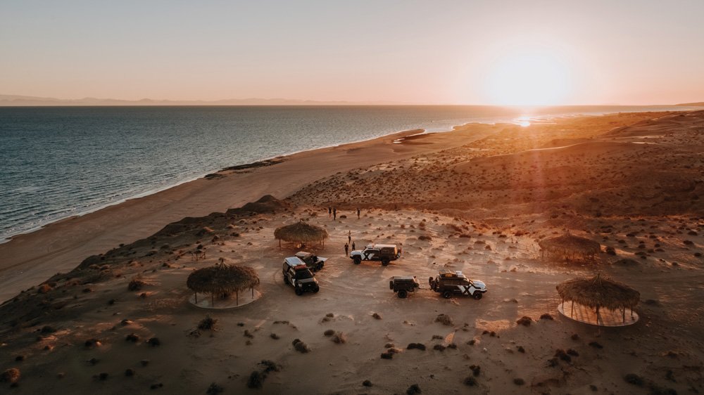 Beach camping on the Sea of Cortez, Sonora, Mexico.