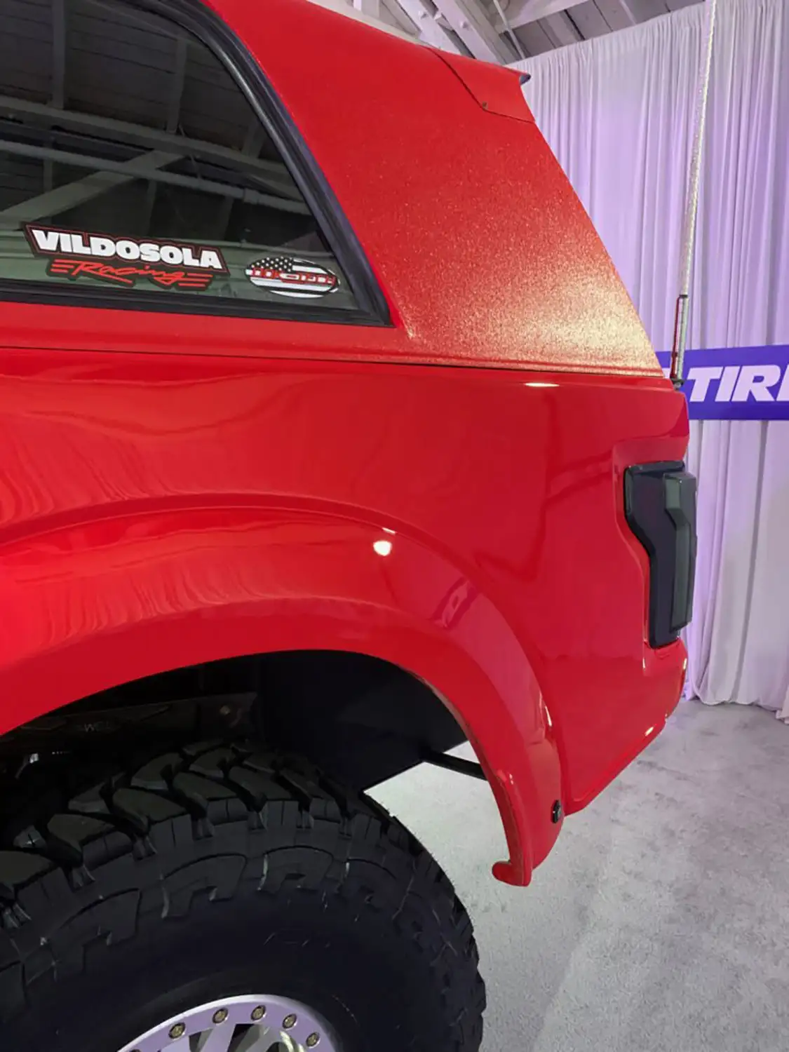 Customized Red Ford Bronco