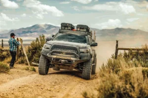 Tacomabeast drives on a dirt road