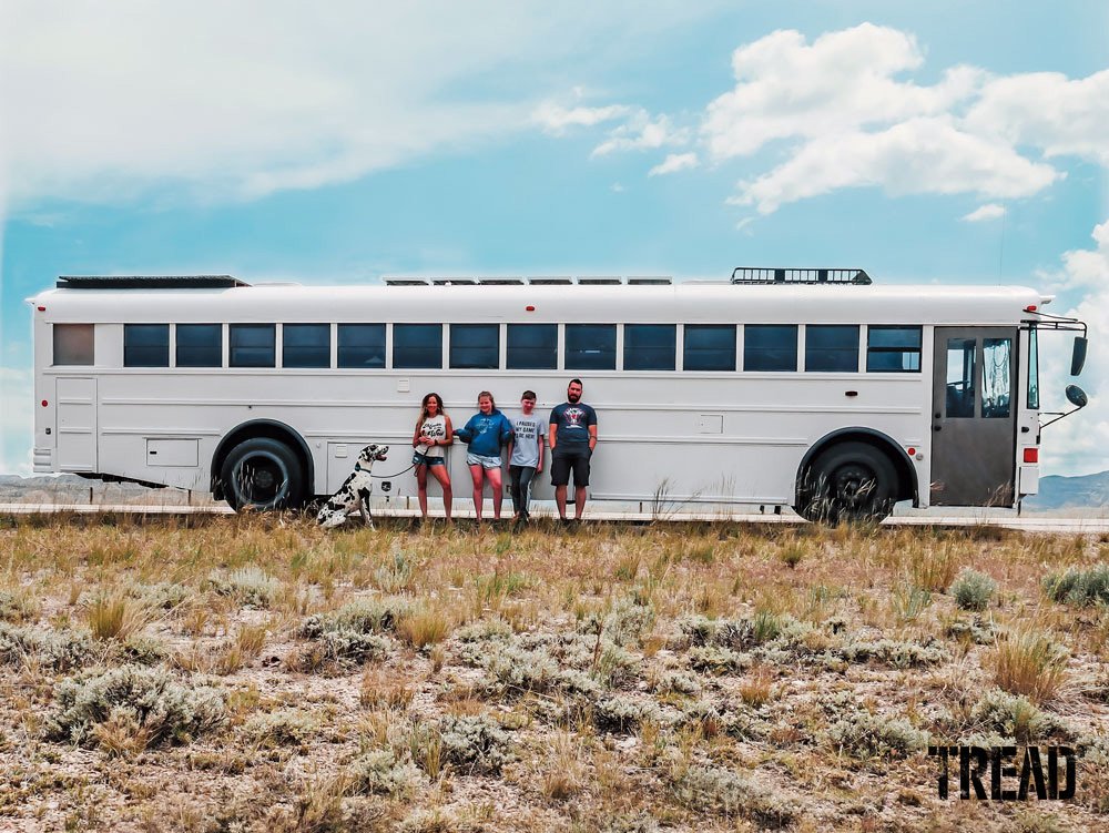 2004 International IC RE school bus retrofit, perfect for a family of four