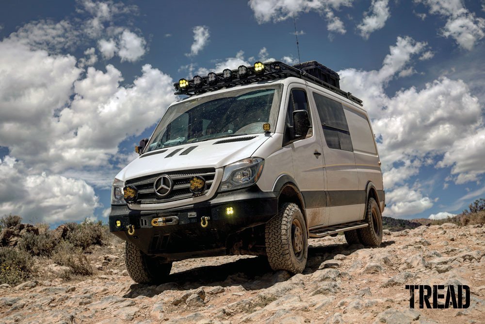 2018 Mercedes-Benz 4x4 3500 Sprinter van on rocky trail