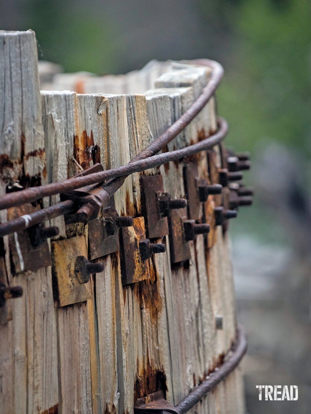 Old rusted mining equipment