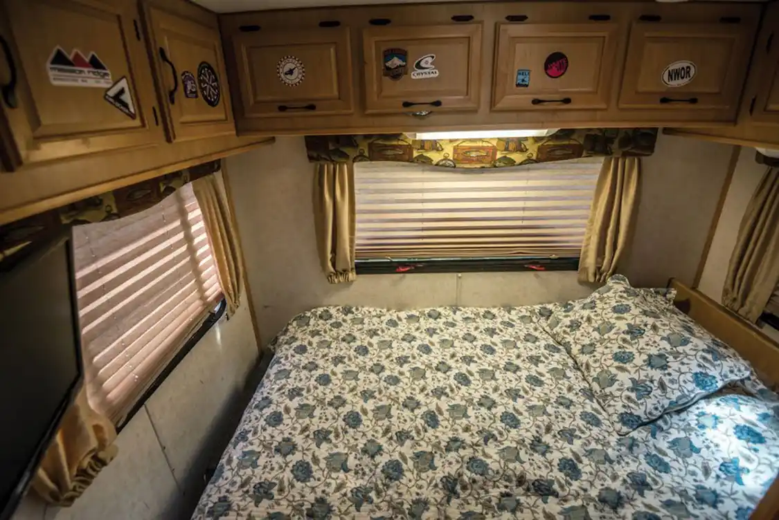 Bedroom inside the Nitro Gear RV