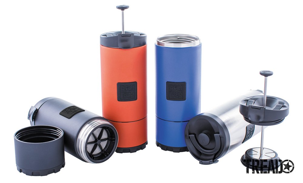 Planetary Design's The OVRLNDR Press comes in a variety of colors like orange, silver, and blue.