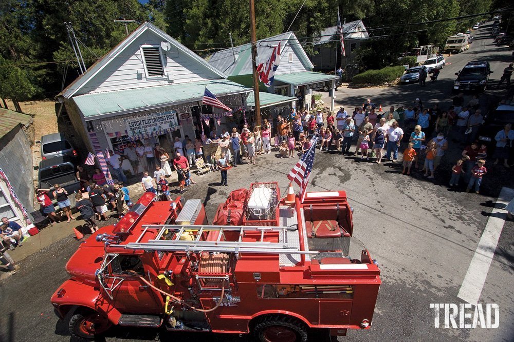 A scene from a Fourth of July parade in Dutch Flat, California.