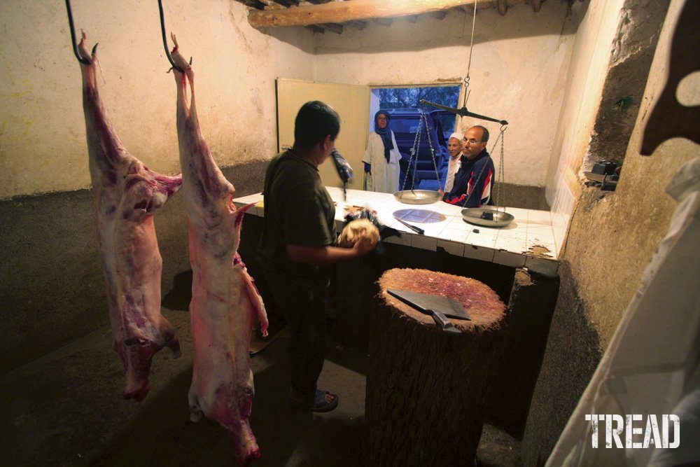 A local butcher shop in central Morocco.