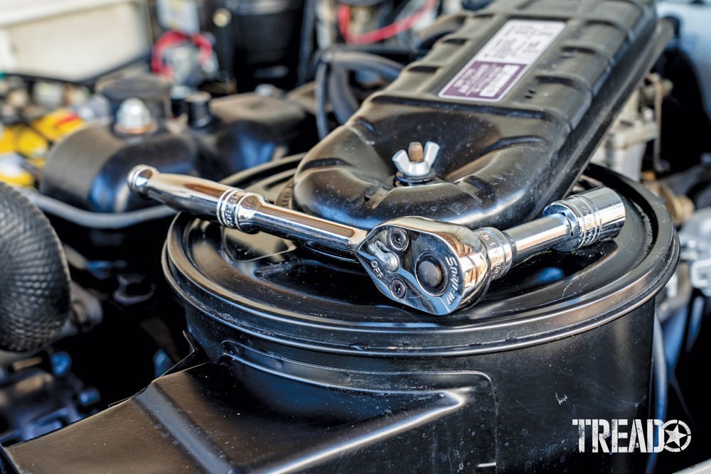 Tools on engine bay