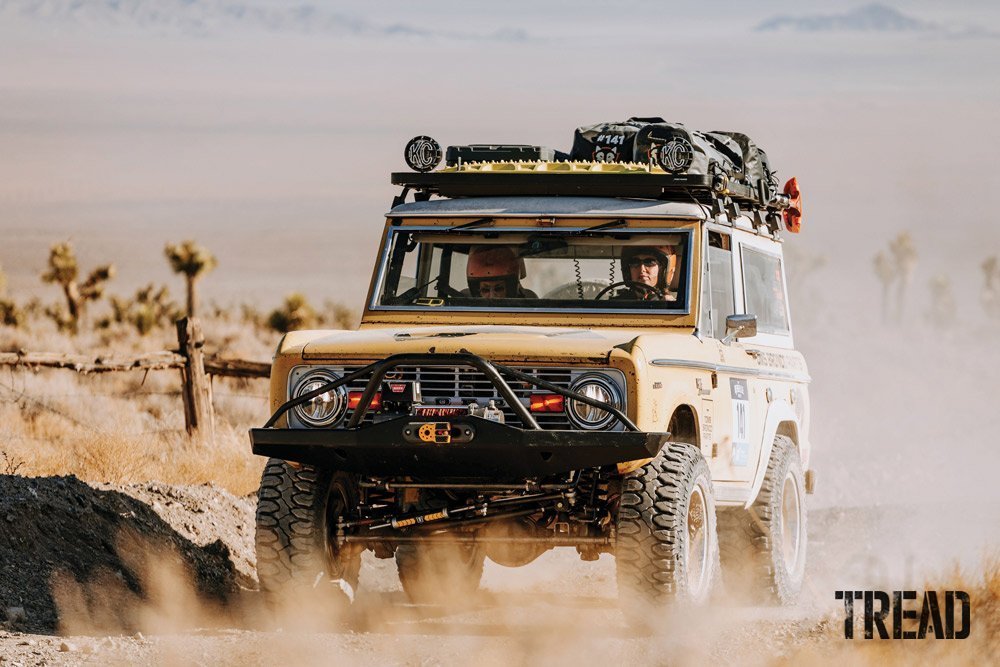 Yellow 1969 Ford Bronco at 2020 Rebelle Rally