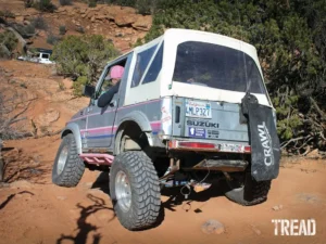 Turner showing some Samurai flex during the 2018 Easter Jeep Safari event in Moab, Utah