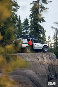 The Montero stands out amongst the trees
