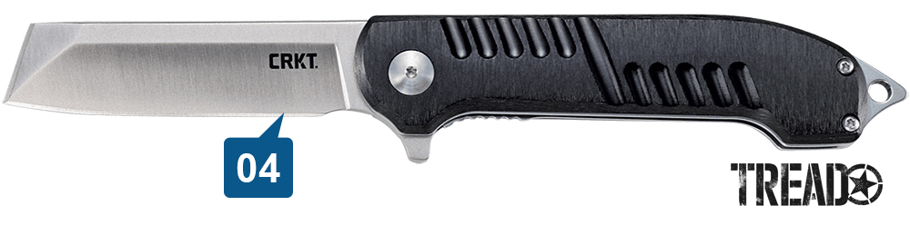 Equipped with a black aluminum handle and straight blade, this CRKT Razel GT knife is ready for a variety of tasks.