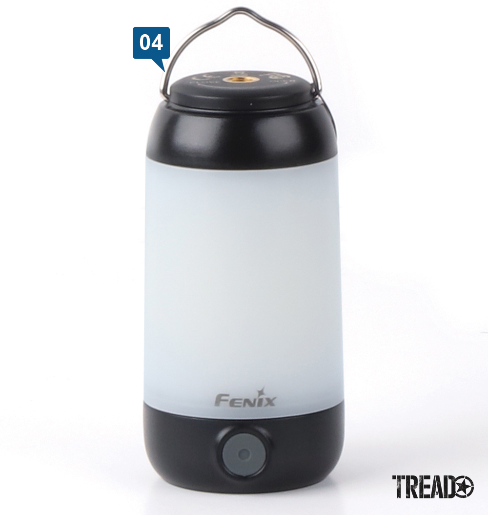 The black and frosted white Fenix CL26R Lantern is a multidirectional, lightweight camping lantern that’s perfect for lighting up your adventures.