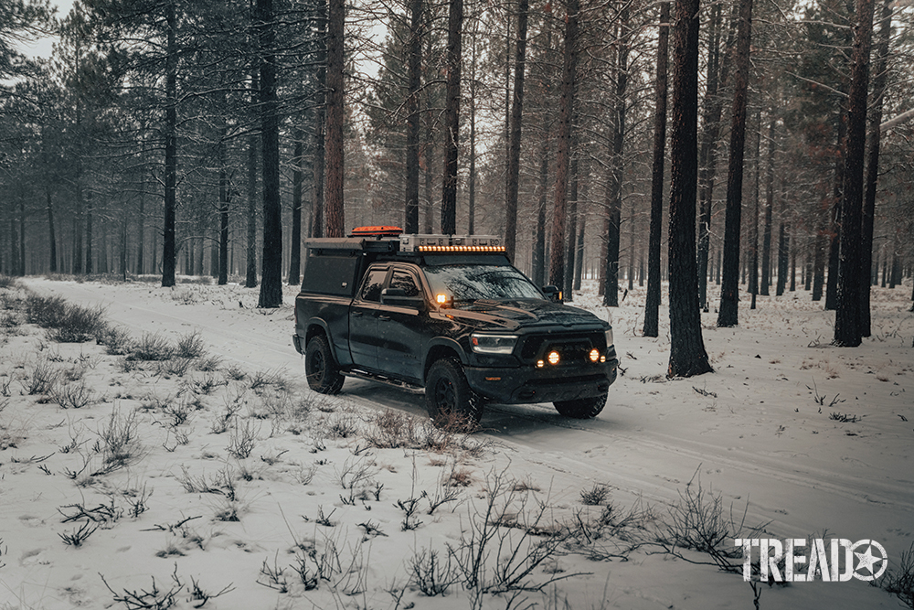 John Kingston, better known on social media as “Roaming Lost,” takes his customized black RAM 1500 Rebel EcoDiesel Rebel with rooftop tent truck topper exploring throughout the country. 