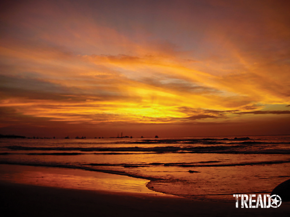 Bright orange sunsets over the Pacific Ocean are always pinch-yourself moments.