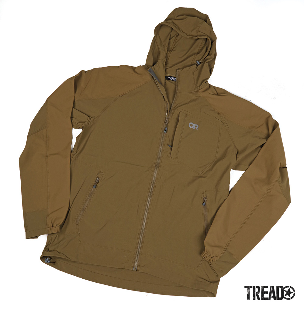 Bronze Outdoor Research, new Men’s Ferrosi Hoodie with zippers and drawstring bottom