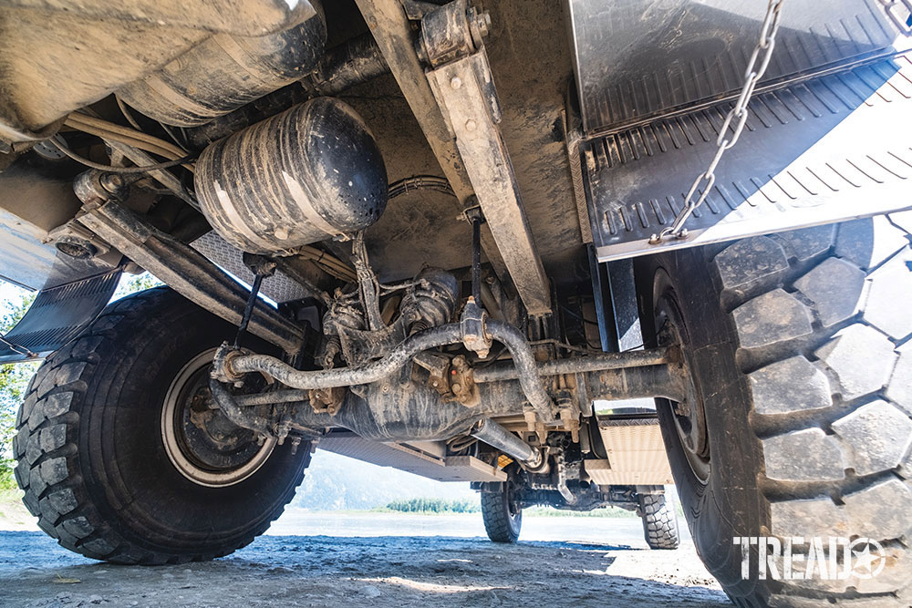 Air brakes and differentials are shown under the MAN expedition truck.