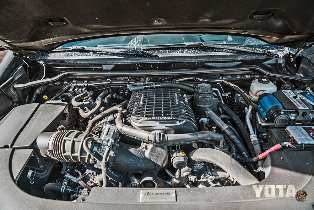 When paired with the Magnuson Supercharger, the specially tuned 5.7L V-8 outputs 500 hp and 550 lb-ft of torque.
