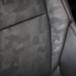 Shot of detailed design of seat for 2022 Toyota Tundra TRD Pro in Solar Octane orange