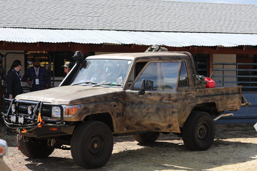 Land Cruiser in camoflauge at Overland Expo West 2021