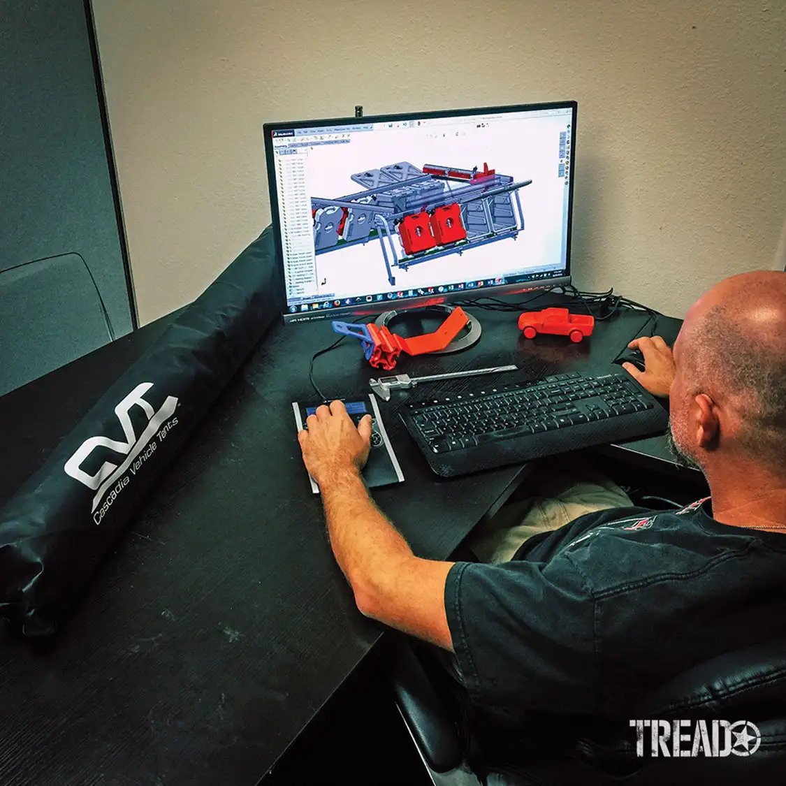 Bernhard working on Forged Active Cargo System