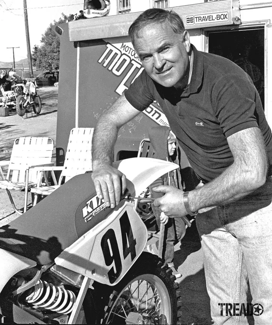 Horst Leitner with his ATK Motorcycles in 1985