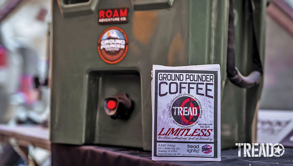Ground Pounder Coffee collaborated with Tread to bring you a medium blend called Limitless. A $1 for every bag sold is donated to Tread Lightly!
