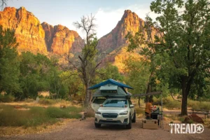 The Subaru Crosstrek has all the ammenities to camp for a week in southern Utah and Arizona