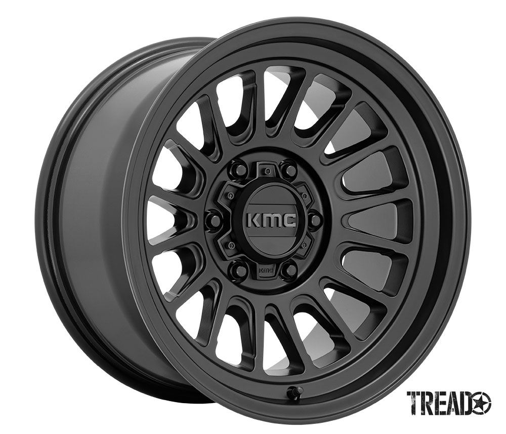 KMC KM724 Impact OL wheel in satin black finish.