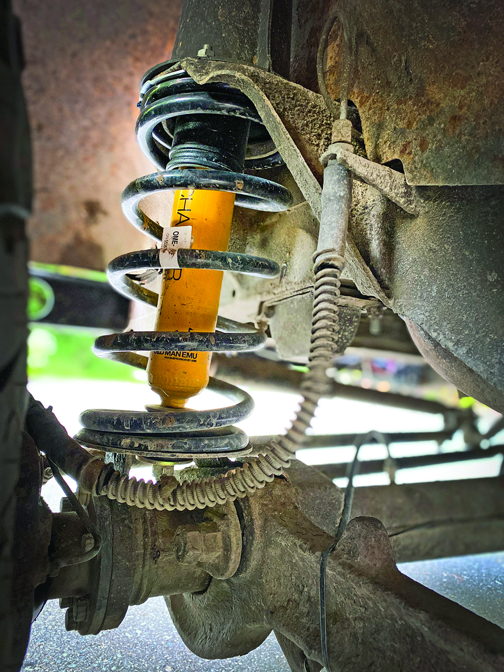 Old Man Emu HD shocks and springs on the Defender.