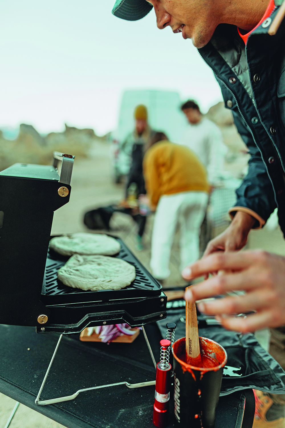 Gas Camp Grill Cooking