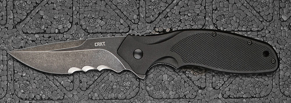 CRKT/Shenanigan Black With VEFF Serrations- Compact tools 