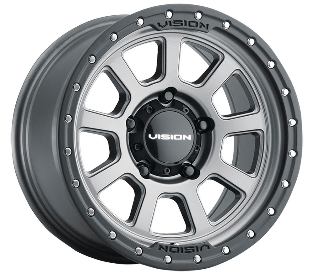 Vision Wheel 350 OJOS rim in satin black with black lip.