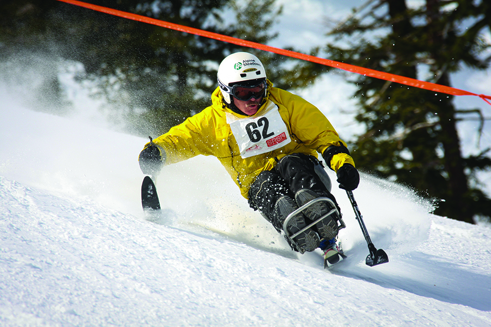Action Photography of a man skiing