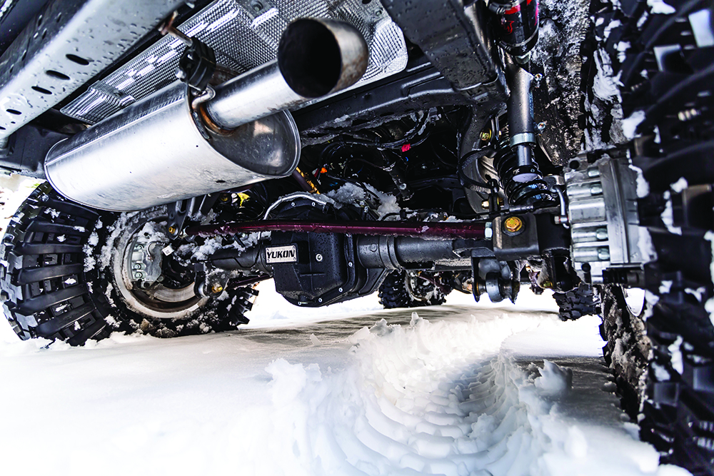 A glimpse at the underbody of the Bronco.