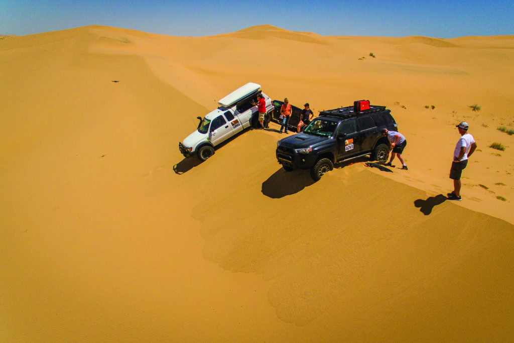 The Adventure Raid drivers handled tricky sand dune razorbacks.