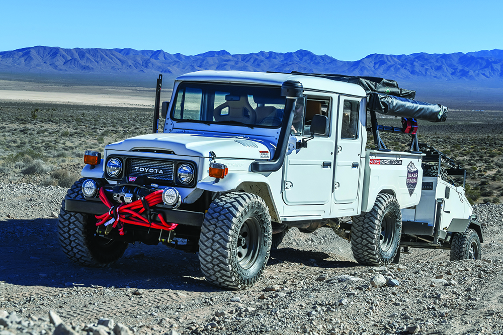 The 1988 Toyota Bandeirante features a custom front bumper.