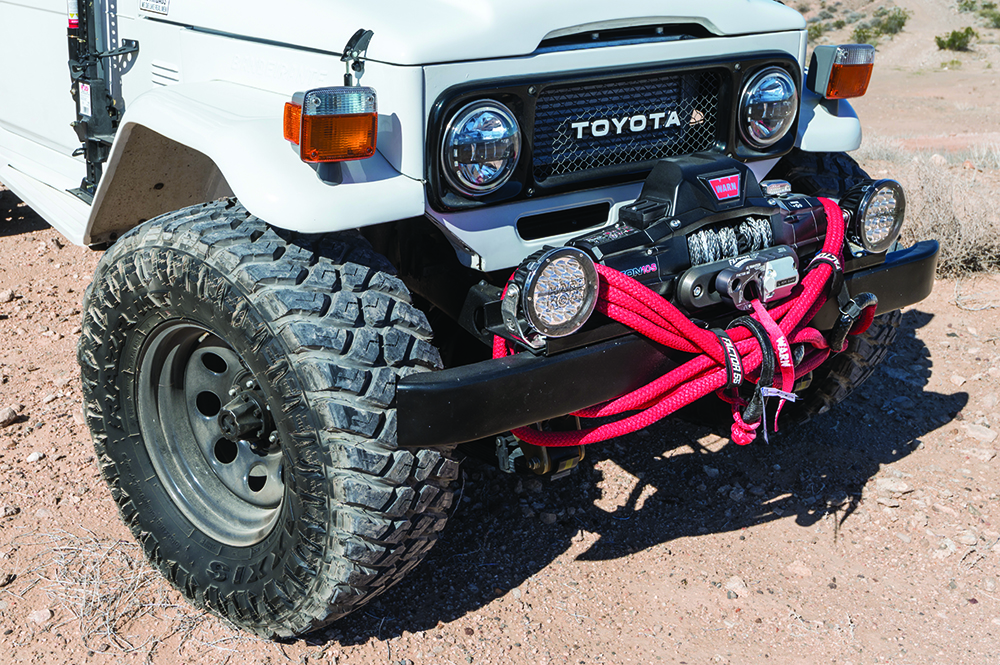 The Warn winch at the front of the Bandeirante.