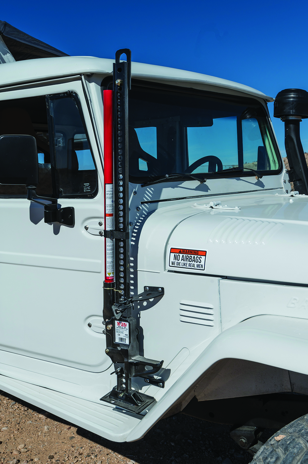 The Bandi keeps a Hi-Lift Jack on hand.