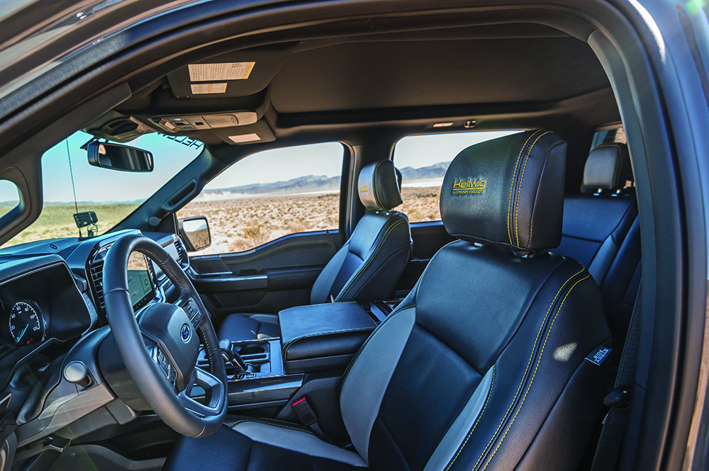 The interior of the F-150.