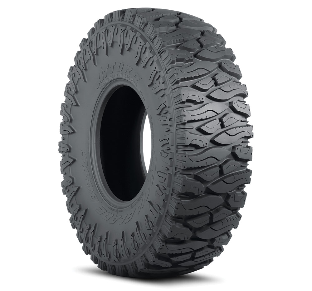 Atturo Tire Trail Blade Boss: Green Label, black tire on white background